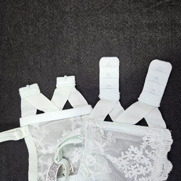 Intimately Free People Daydreamer Bra 32D Lace Underwire Unlined Ice Fog Sheer - Picture 13 of 16